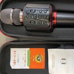 GOODaaa Y11S Portable Wireless Bluetooth Karaoke Microphone, Red/Black